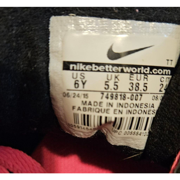 Nike Flex Experience RN4 Black Pink Running Shoes Sneakers Girl's 6Y 749818-007 - Picture 2 of 12